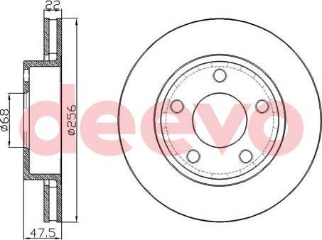 DEEVO BD14300 - Тормозной диск autospares.lv