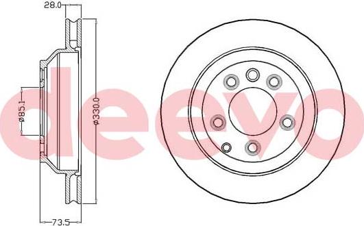 DEEVO BD15460 - Тормозной диск autospares.lv