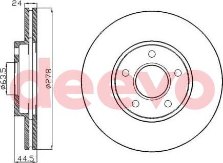 DEEVO BD15640 - Тормозной диск autospares.lv