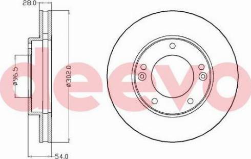 DEEVO BD15660 - Тормозной диск autospares.lv