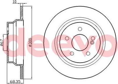 DEEVO BD15600 - Тормозной диск autospares.lv