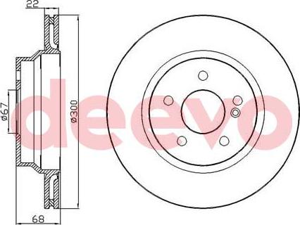 DEEVO BD15620 - Тормозной диск autospares.lv