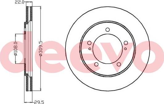 DEEVO BD15060 - Тормозной диск autospares.lv