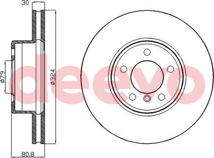 DEEVO BD15140 - Тормозной диск autospares.lv