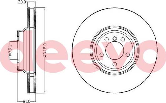 DEEVO BD15180 - Тормозной диск autospares.lv