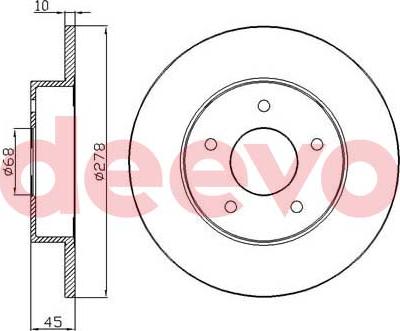 DEEVO BD15360 - Тормозной диск autospares.lv