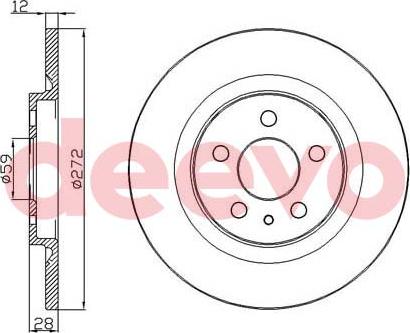 DEEVO BD15240 - Тормозной диск autospares.lv