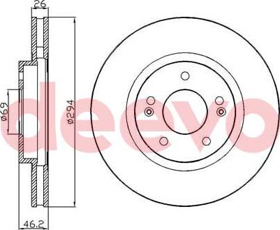 DEEVO BD15740 - Тормозной диск autospares.lv