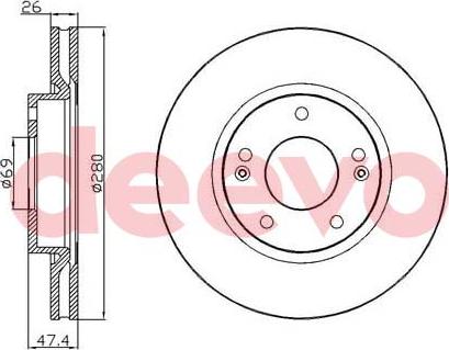 DEEVO BD15760 - Тормозной диск autospares.lv