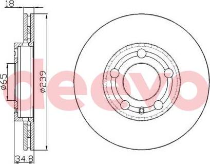 DEEVO BD15700 - Тормозной диск autospares.lv