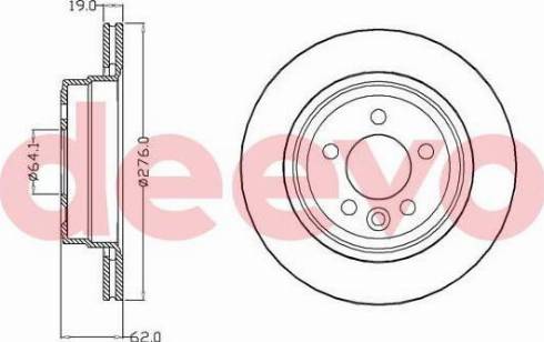 DEEVO BD16900 - Тормозной диск autospares.lv