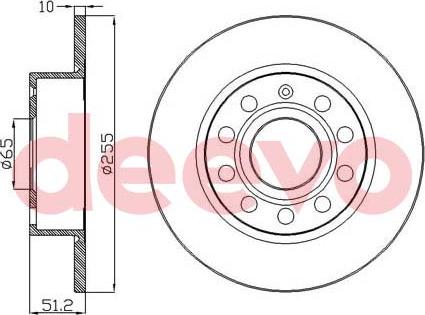 DEEVO BD16660 - Тормозной диск autospares.lv