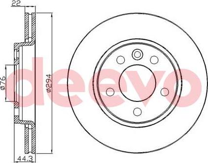 DEEVO BD16600 - Тормозной диск autospares.lv