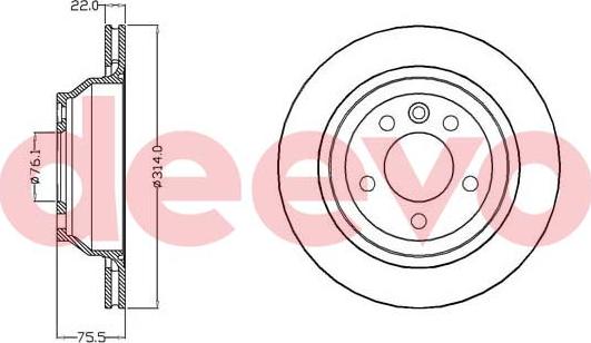 DEEVO BD16680 - Тормозной диск autospares.lv