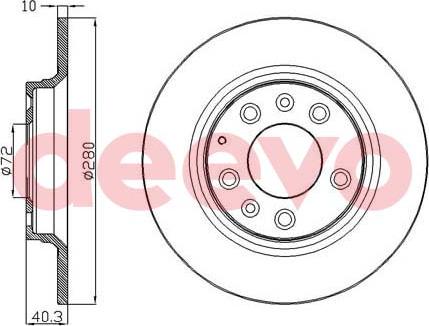 DEEVO BD16160 - Тормозной диск autospares.lv