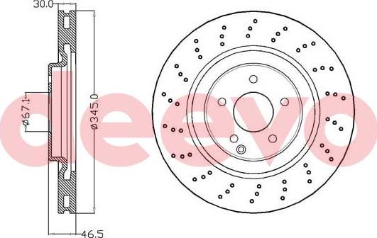 DEEVO BD16180 - Тормозной диск autospares.lv