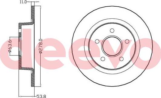 DEEVO BD16120 - Тормозной диск autospares.lv