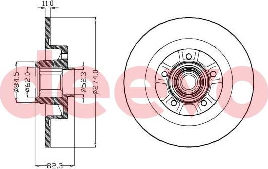 DEEVO BD16760 - Тормозной диск autospares.lv