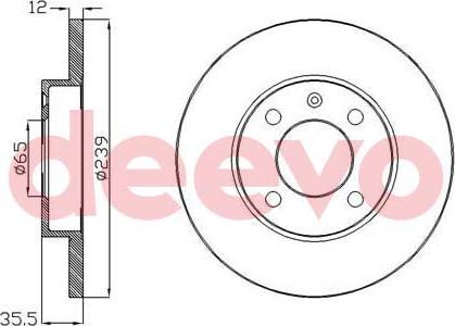 DEEVO BD10440 - Тормозной диск autospares.lv