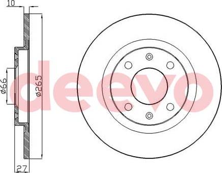 DEEVO BD10460 - Тормозной диск autospares.lv