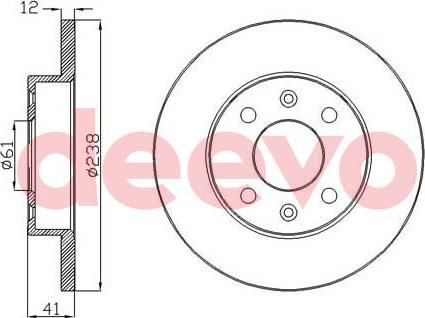 DEEVO BD10480 - Тормозной диск autospares.lv