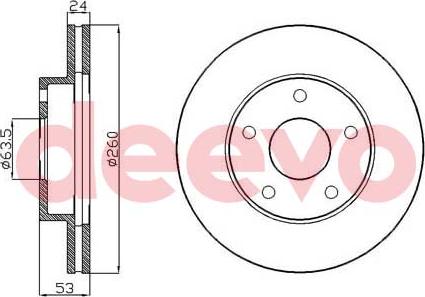 DEEVO BD10520 - Тормозной диск autospares.lv