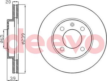 DEEVO BD10640 - Тормозной диск autospares.lv