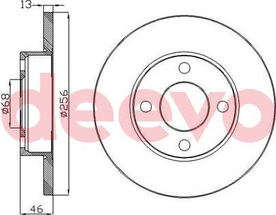 DEEVO BD10660 - Тормозной диск autospares.lv