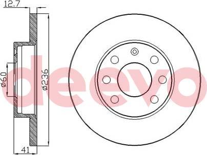 DEEVO BD10160 - Тормозной диск autospares.lv