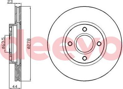 DEEVO BD10110 - Тормозной диск autospares.lv