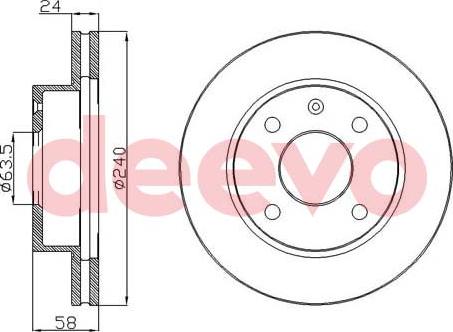 DEEVO BD10120 - Тормозной диск autospares.lv