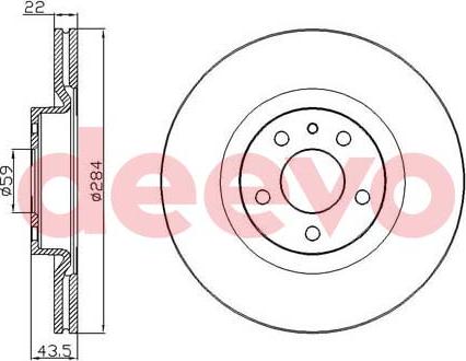 DEEVO BD10170 - Тормозной диск autospares.lv