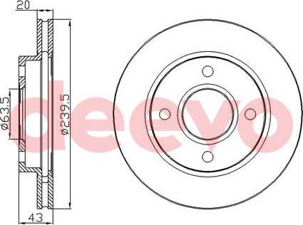 DEEVO BD10300 - Тормозной диск autospares.lv