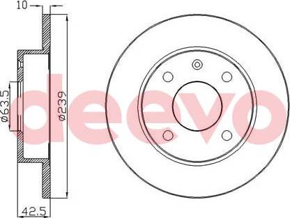 DEEVO BD10320 - Тормозной диск autospares.lv