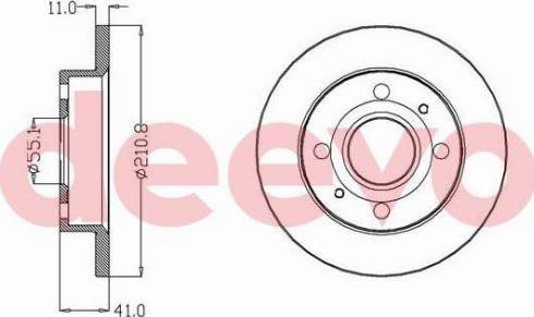 DEEVO BD11960 - Тормозной диск autospares.lv