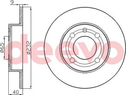 DEEVO BD11900 - Тормозной диск autospares.lv