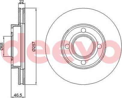 DEEVO BD11400 - Тормозной диск autospares.lv