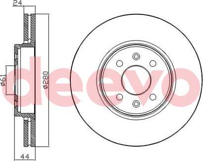 DEEVO BD11480 - Тормозной диск autospares.lv