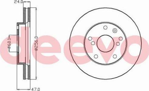 DEEVO BD11520 - Тормозной диск autospares.lv