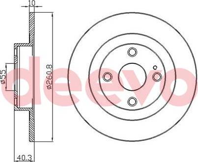 DEEVO BD11600 - Тормозной диск autospares.lv