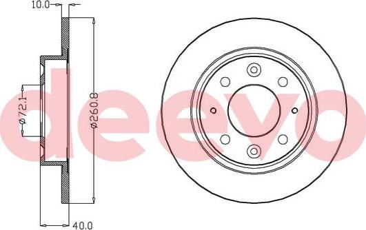 DEEVO BD11820 - Тормозной диск autospares.lv