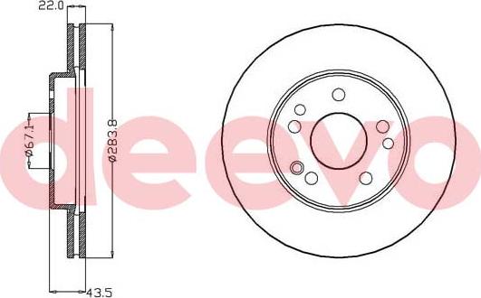 DEEVO BD11200 - Тормозной диск autospares.lv