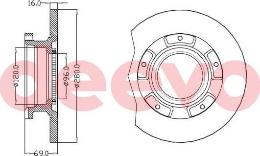 DEEVO BD18940 - Тормозной диск autospares.lv