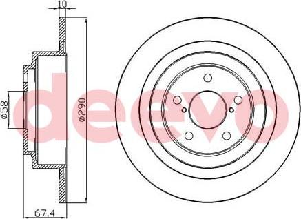 DEEVO BD18900 - Тормозной диск autospares.lv