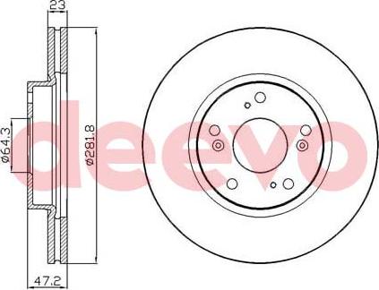 DEEVO BD18420 - Тормозной диск autospares.lv