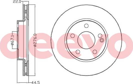 DEEVO BD18560 - Тормозной диск autospares.lv