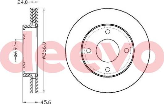 DEEVO BD18600 - Тормозной диск autospares.lv