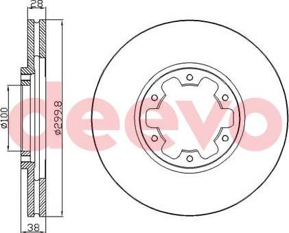 DEEVO BD18620 - Тормозной диск autospares.lv