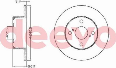 DEEVO BD18000 - Тормозной диск autospares.lv