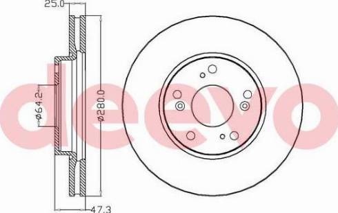 DEEVO BD18020 - Тормозной диск autospares.lv